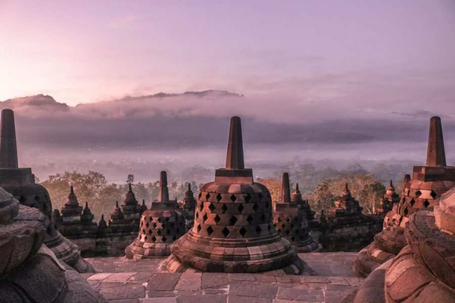 Templo Borobudur amanecer
